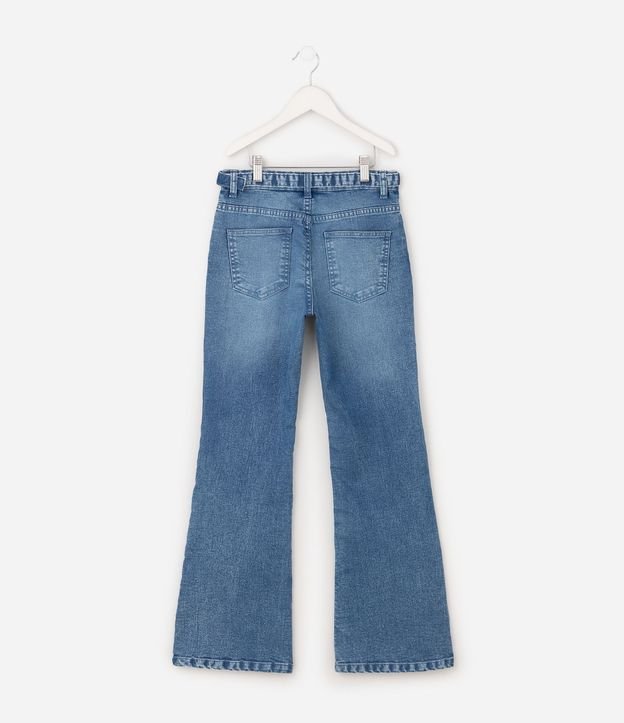 Pantalón Infantil Jeans Flare con Cinturón - Talle 5 a 16 años 3
