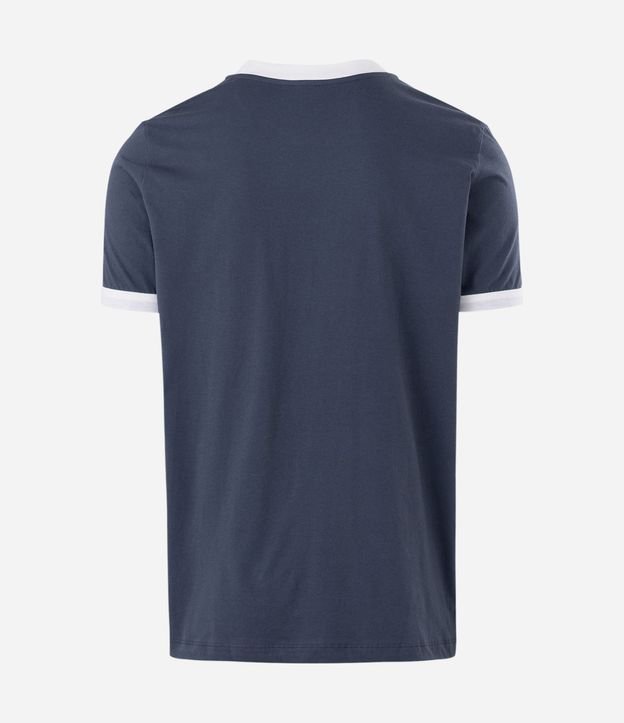 Remera Regular en Algodón con Rayas en los Hombros 3