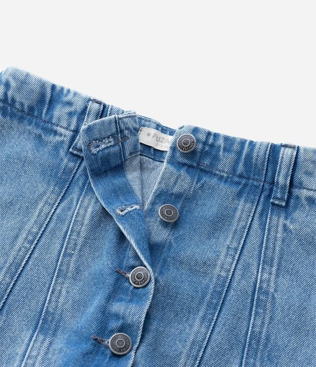 Short Pollera Infantil en Jeans con Botones Delanteros – Talle 7 a 16 años 6