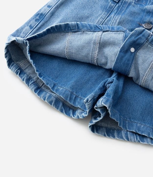 Short Pollera Infantil en Jeans con Botones Delanteros – Talle 7 a 16 años 7