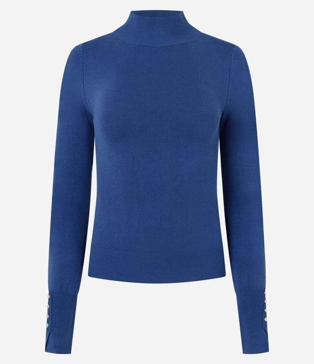 Blusa en Tricot con Manga Larga y Cuello Alto 2