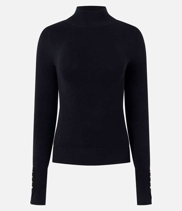 Blusa en Tricot con Manga Larga y Cuello Alto 2