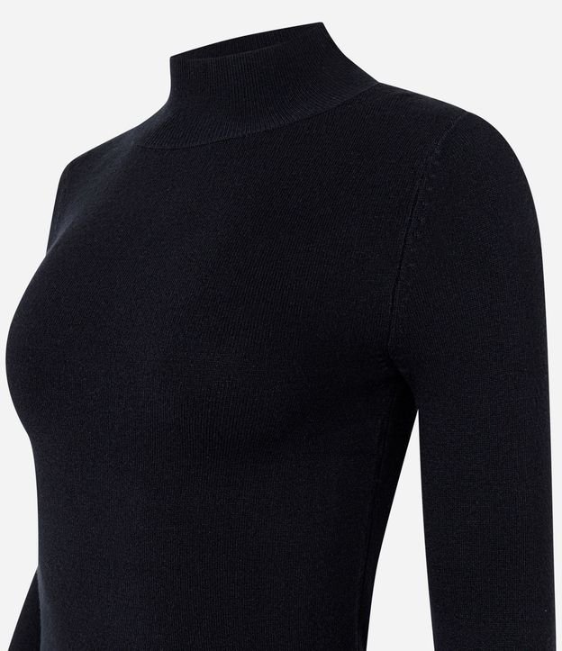 Blusa en Tricot con Manga Larga y Cuello Alto 3