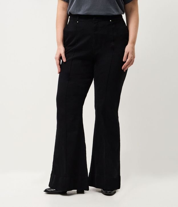 Pantalón de Jean Flare con Detalle en Brillo Curve & Plus Size 2