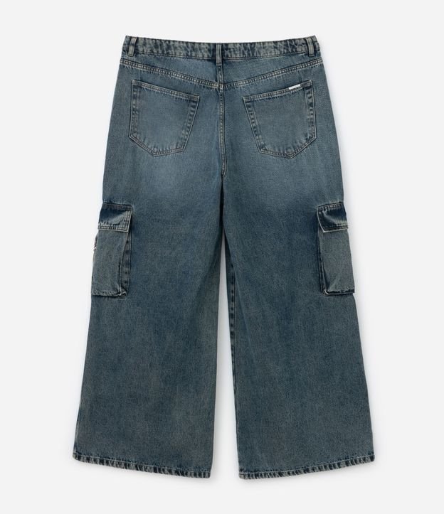 Pantalón de jean Wide Leg con Bolsillo Cargo Curve & Plus Size 9
