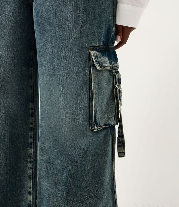 Pantalón de jean Wide Leg con Bolsillo Cargo Curve & Plus Size 4