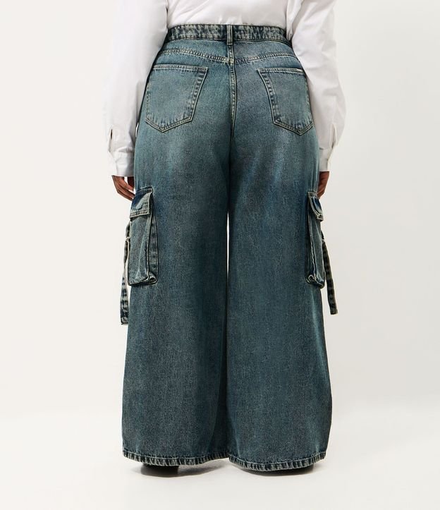Pantalón de jean Wide Leg con Bolsillo Cargo Curve & Plus Size 6