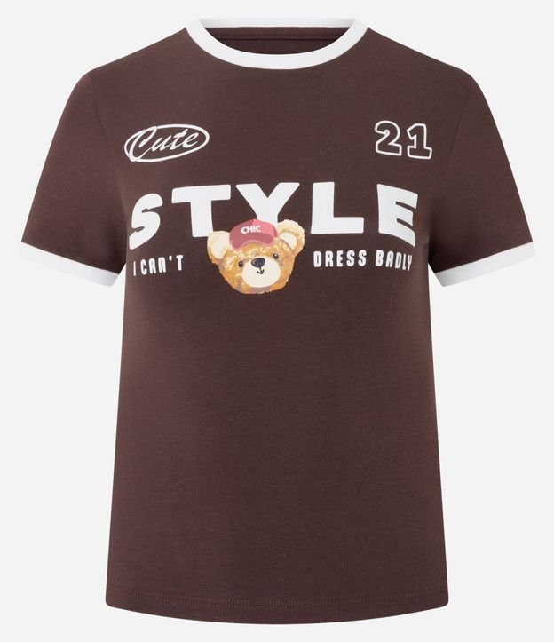 Remera New T-shirt con Estampado Oso Cute Style 4