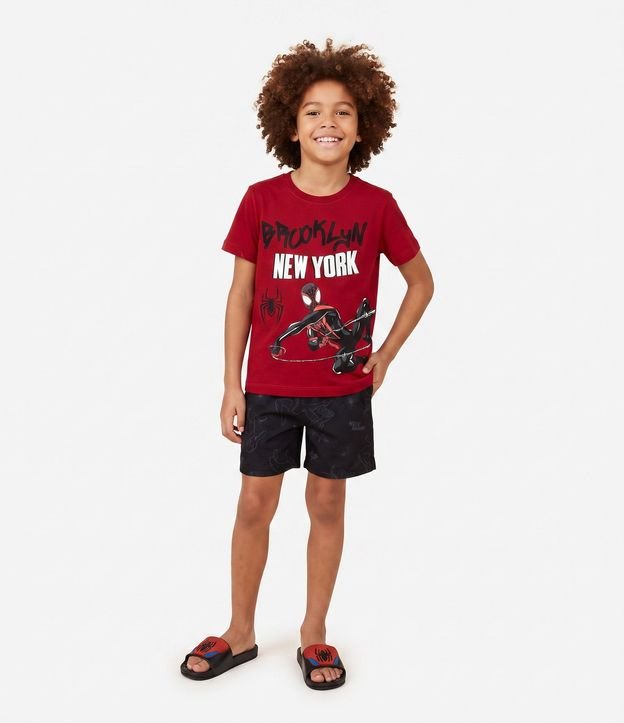 Bermuda Infantil de Baño Spider Man - Talle 4 a 10 años