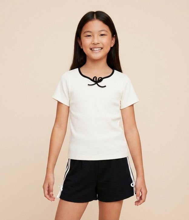 Short Infantil Algodón con Raya Lateral – Talle 5 a 14 años