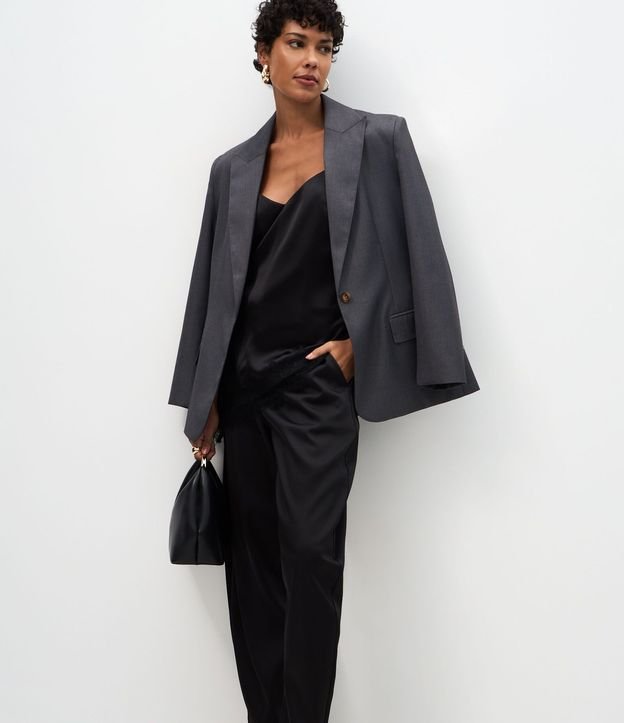 Pantalón Wide Leg Satinada con Trabillas en la Cintura 2