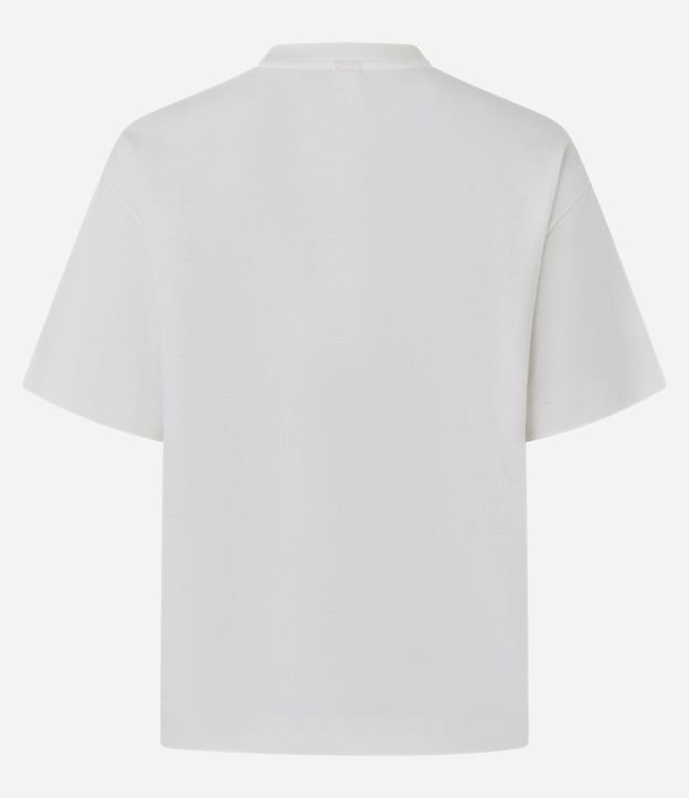 Remera Boxy en Algodón Estampado de Flor con Bordado 5