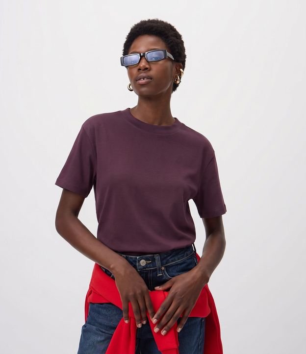 Blusa en Algodón Pima con Cuello Redondo 2