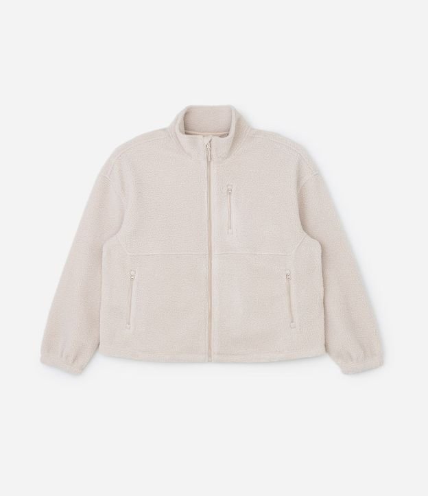 Campera Deportiva en Sherpa con Cuello Alto Curve & Plus Size 5
