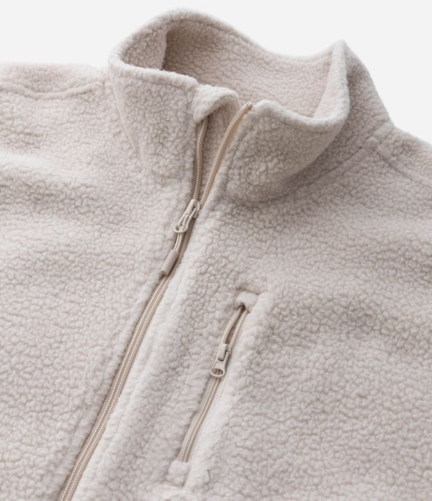 Campera Deportiva en Sherpa con Cuello Alto Curve & Plus Size 10