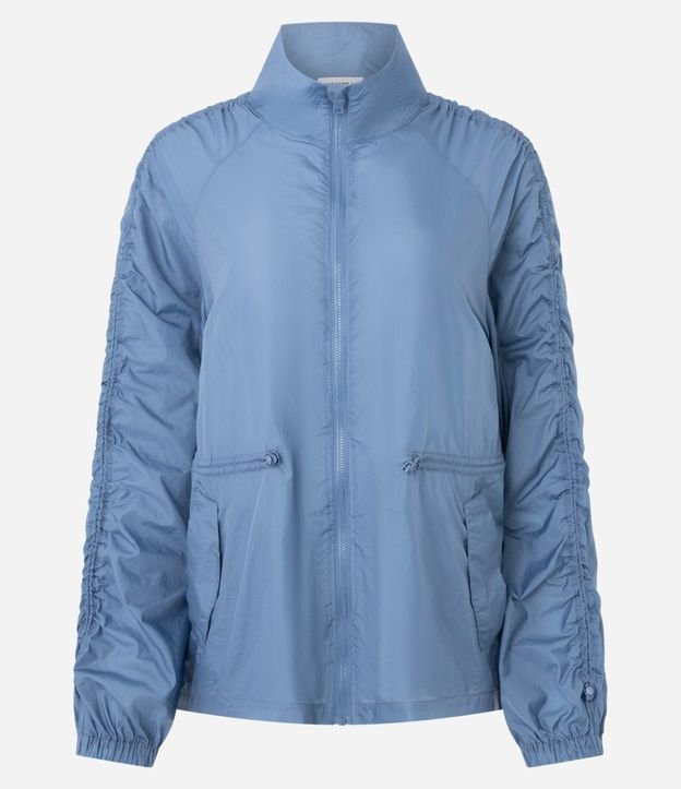Campera Parka Deportiva con Fruncido Lateral