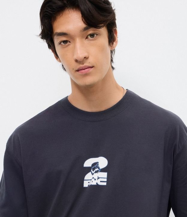 Remera Relaxed Manga Corta en Algodón Tupac 4
