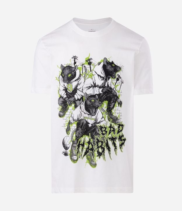 Remera Manga Corta con Estampado Bad Habits 5