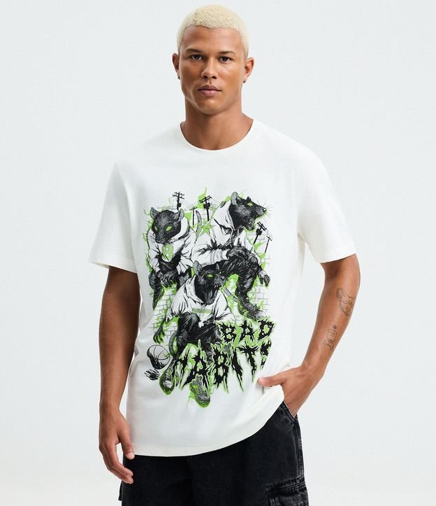 Remera Manga Corta con Estampado Bad Habits