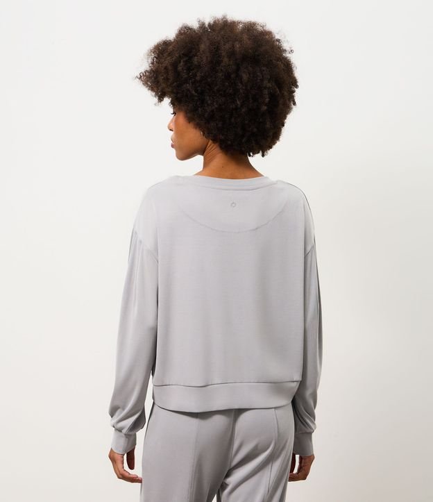 Saco Cerrado Boxy Deportivo en Microfibra con Manga Abullonada 4