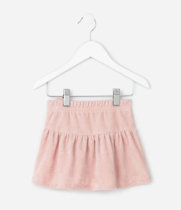 Pollera Infantil Evasê en Terciopelo Cotelê  – Talle 1 a 6 años 3