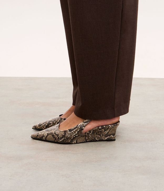 Zapato Slingback en PU con Salto Anabela 6