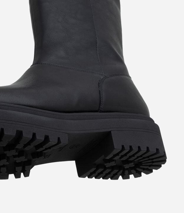 Bota Caña Larga en PU con Suela Track 4