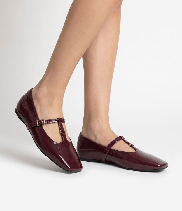 Ballerina PU con Punta Cuadrada y Salomé 2