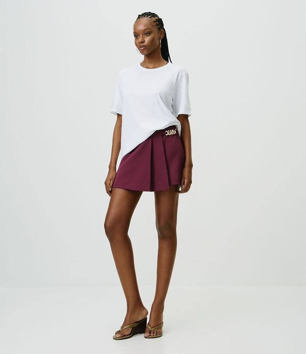 Short Pollera Sastre con Cadena Metálica