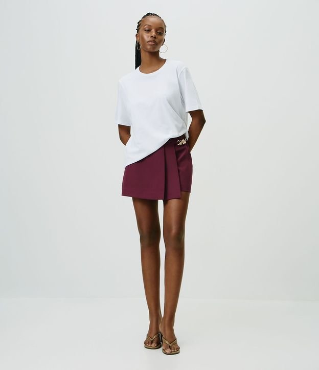 Short Pollera Sastre con Cadena Metálica 6