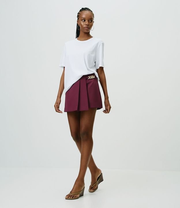 Short Pollera Sastre con Cadena Metálica 7