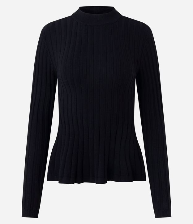 Blusa Peplum en Punto con Manga Larga 5