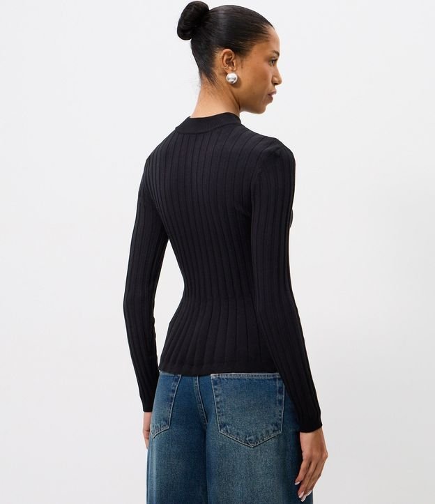Blusa Peplum en Punto con Manga Larga 4