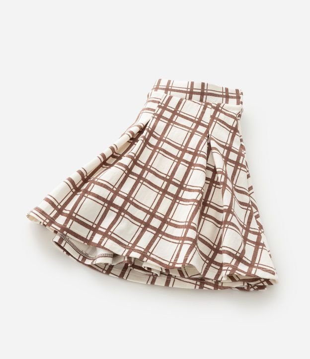 Pollera Infantil de Cuadros con Pliegues y Shorts Interno – Talle 7 a 16 años 5