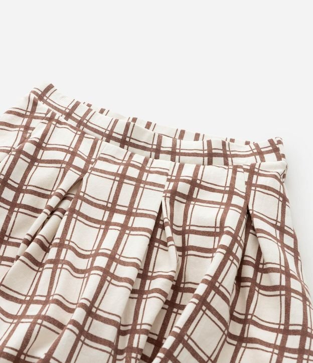 Pollera Infantil de Cuadros con Pliegues y Shorts Interno – Talle 7 a 16 años 6