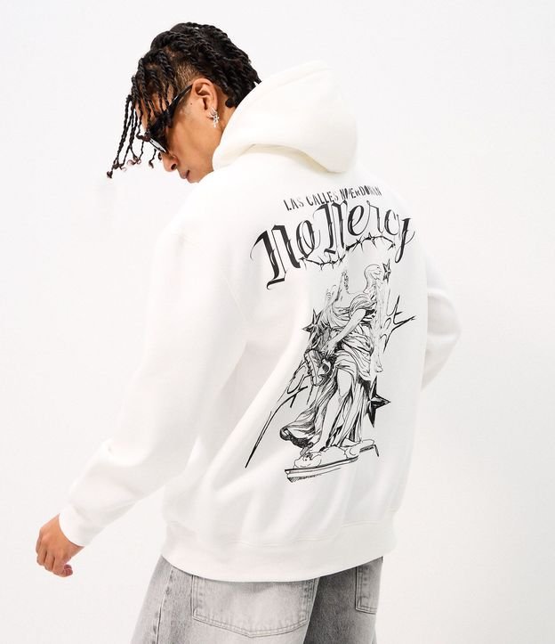 Algodón con Lettering No Mercy con Capucha