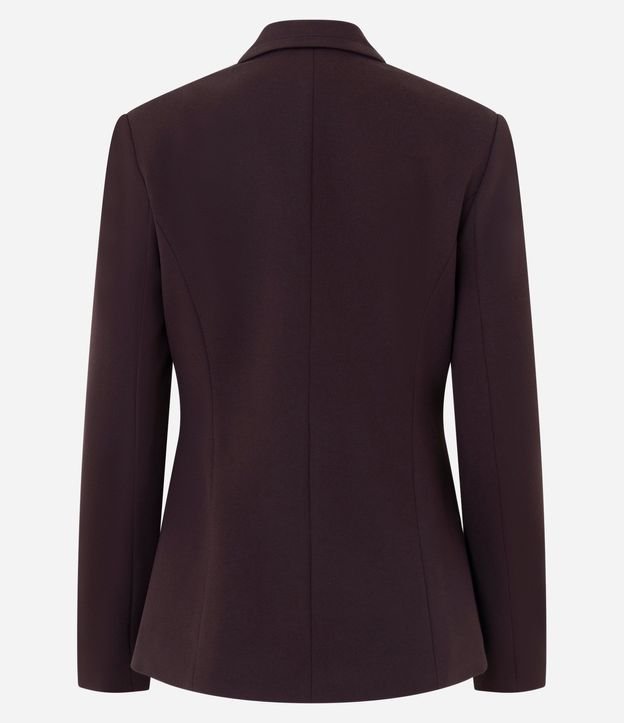 Blazer Acinturado en Punto Roma con Cuello Solapa 2