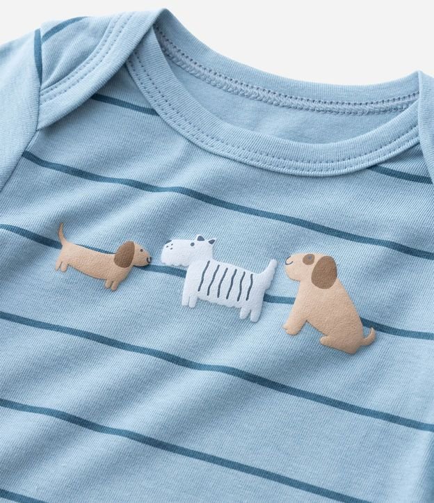 Body Infantil Rayada con Estampado Tres Amigos – Talle 0 a 18 Meses 7