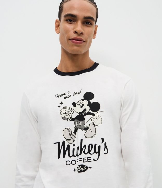 Pijama Largo Mickey Coffee Club en Algodón 2