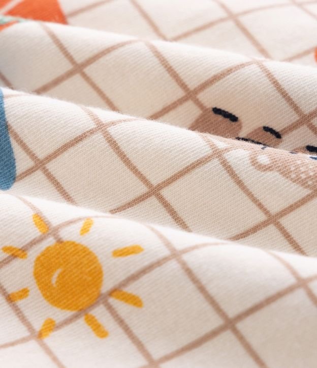 Body Manga Larga de Cuadros con Dinos y Ositos - Talle 0 a 18 Meses 4