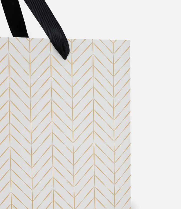 Bolsa de Papel Mediana con Diseño Espina de Pez en Foil. 2