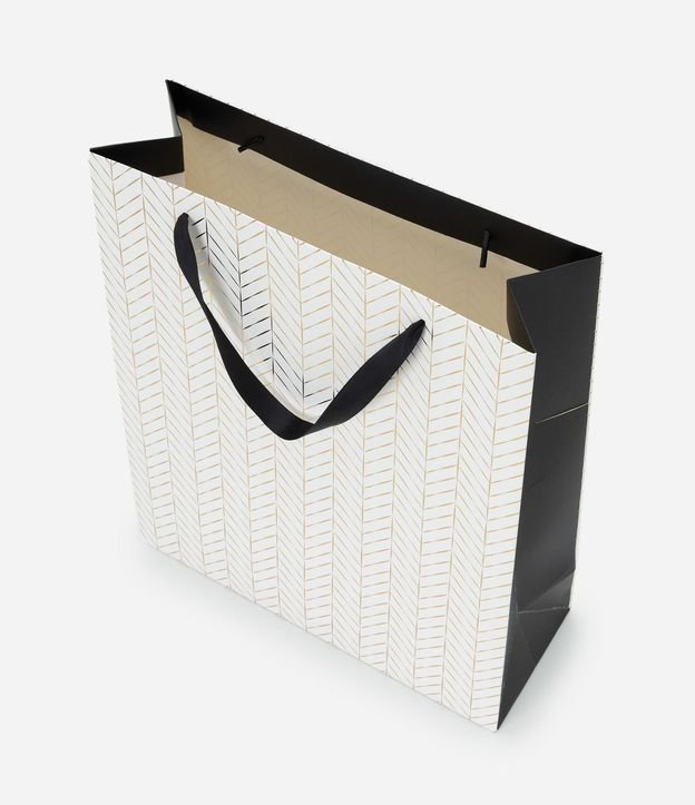 Bolsa de Papel Mediana con Diseño Espina de Pez en Foil. 3
