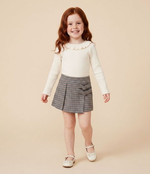 Blusa Infantil Acanalada con Volado en el Cuello – Talle 1 a 5/6 años 2