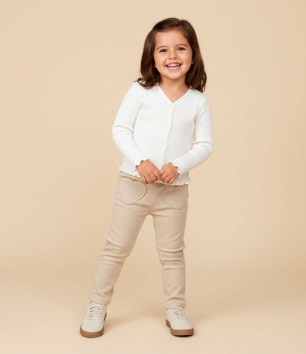 Pantalón Infantil en Terciopelo con Bolsillos de Corazón – Talle 1 a 6 años