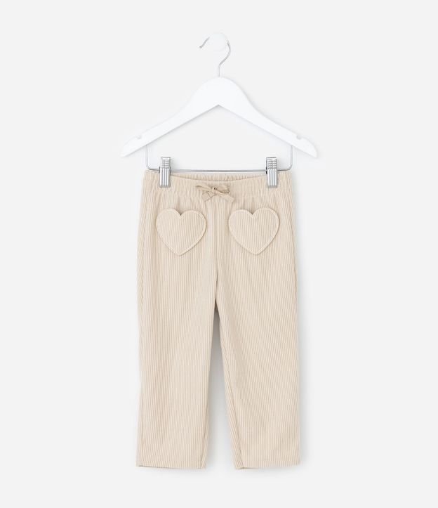 Pantalón Infantil en Terciopelo con Bolsillos de Corazón – Talle 1 a 6 años 2
