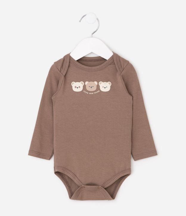 Body Infantil Manga Larga con Estampa de Ositos – Talle 0 a 18 Meses 2