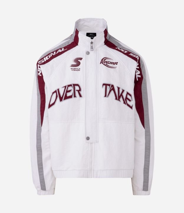 Campera Microfibra Over Take con Paneles Vino