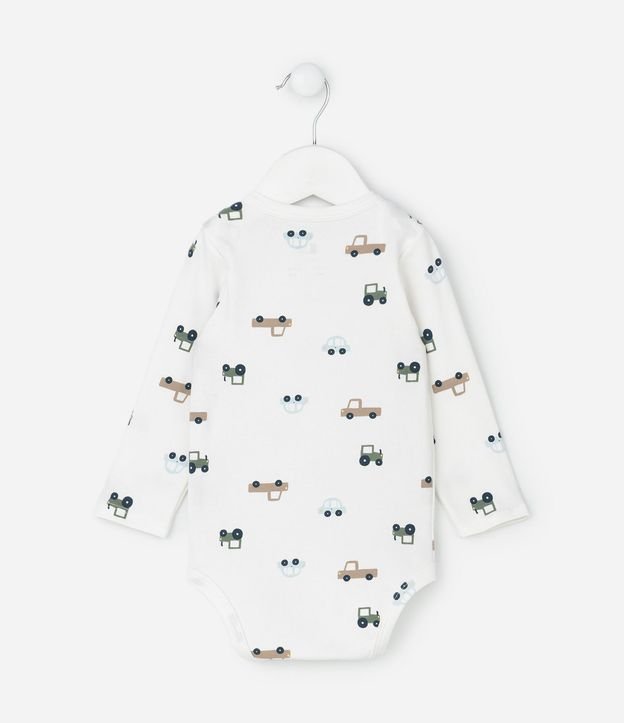 Body Infantil con Estampado Carrinhos – Talle 0 a 18 Meses 3
