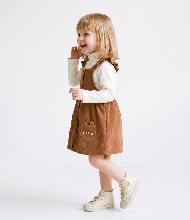 Salopete Infantil en Coctel con Bolsillos Bordados – Talle 1 a 6 años 2
