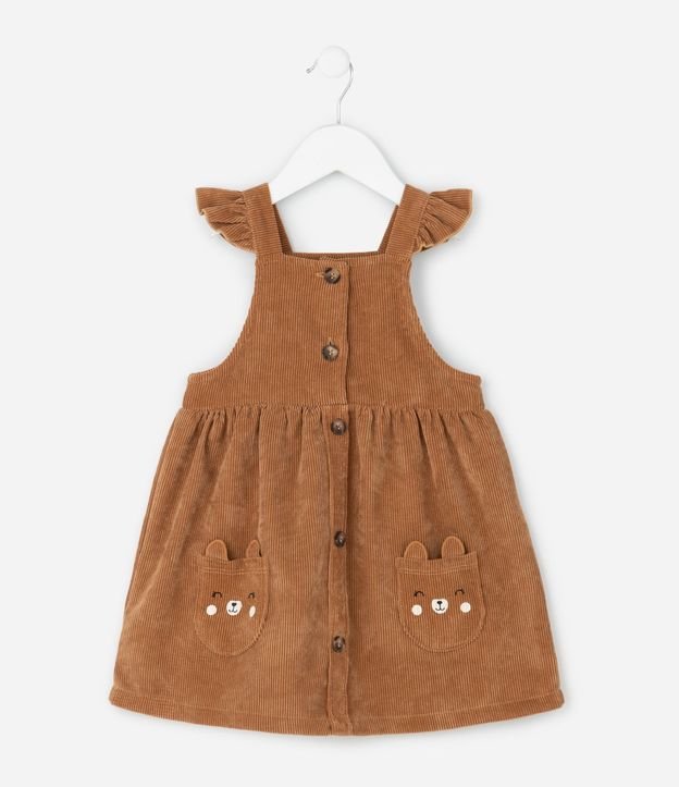 Salopete Infantil en Coctel con Bolsillos Bordados – Talle 1 a 6 años 1